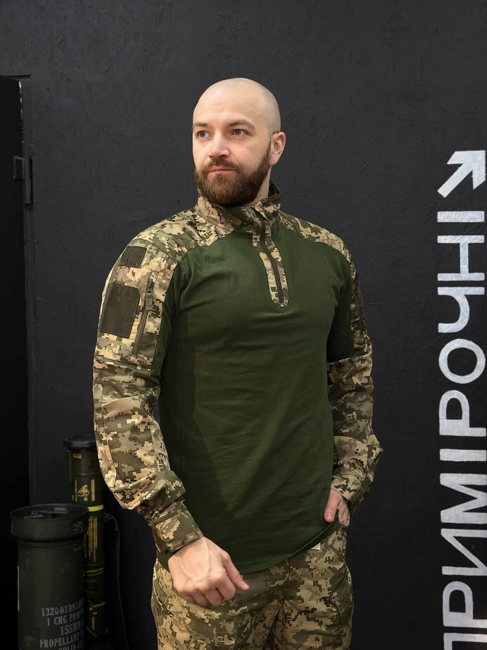 Тактичний Військовий Убакс Олива /Піксель 4.5.0 Покращений Under Body Armor Combat Shirt