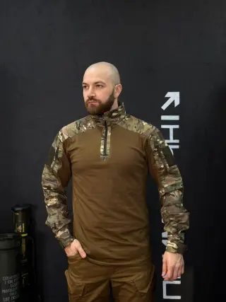 Тактическая военная убакс Койот/Мультикам 4.5.0 Улучшенная Under Body Armor Combat Shirt