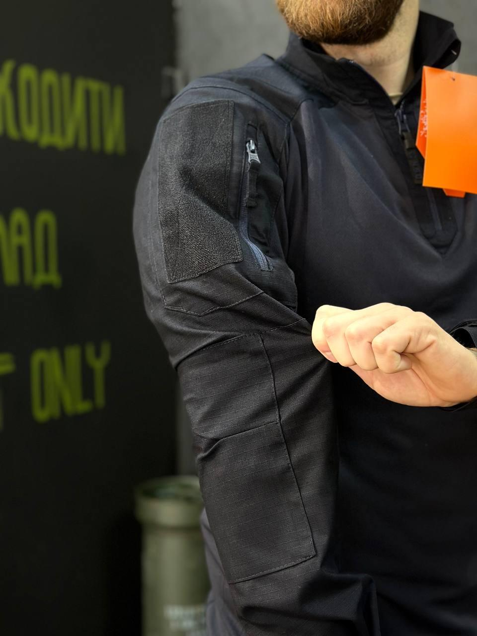 Убакс ДСНС Синій 4.5.0 Покращений Black Under Body Armor Combat Shirt