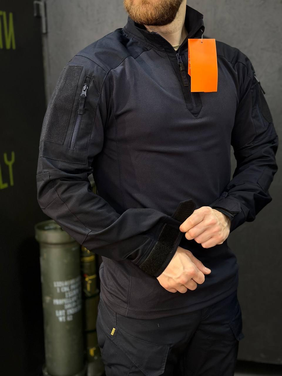 Убакс ДСНС Синій 4.5.0 Покращений Black Under Body Armor Combat Shirt