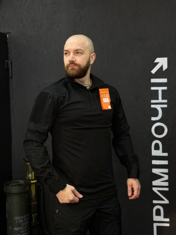 Тактичний Військовий Убакс Чорний 4.5.0 Покращений Black Under Body Armor Combat Shirt