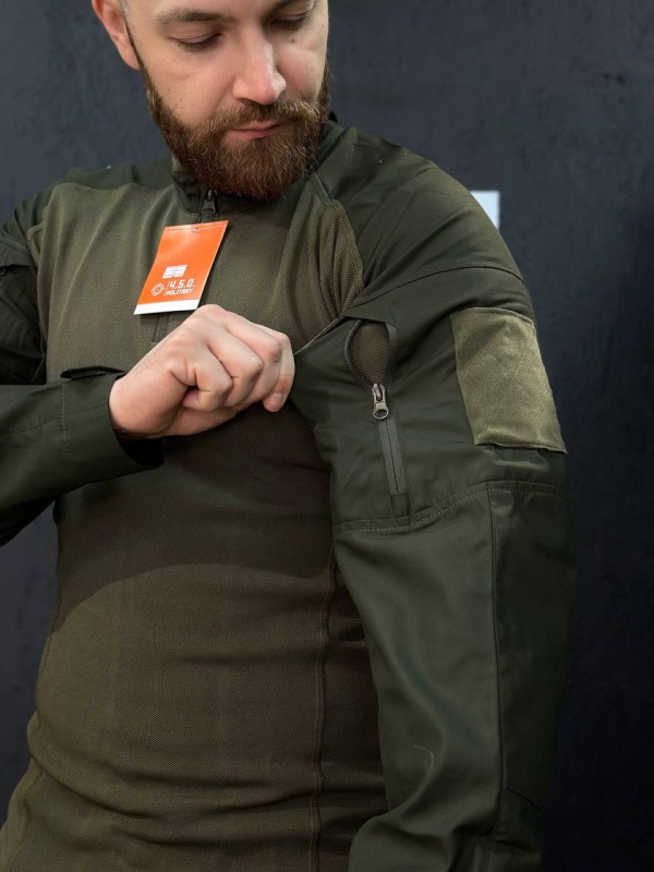 Тактичний Військовий Убакс Олива 4.5.0 Покращений Olive Under Body Armor Combat Shirt