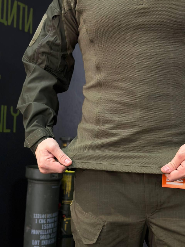 Тактичний Військовий Убакс Олива 4.5.0 Покращений Olive Under Body Armor Combat Shirt