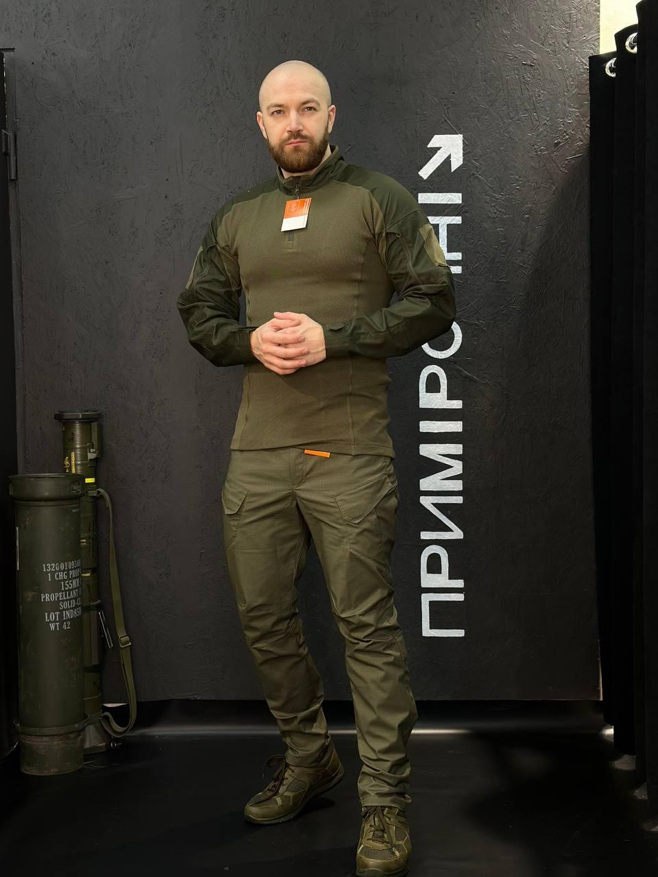 Тактичний Військовий Убакс Олива 4.5.0 Покращений Olive Under Body Armor Combat Shirt