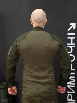 Тактический военный убакс оливка 4.5.0 улучшенный Olive Under Body Armor Combat Shirt