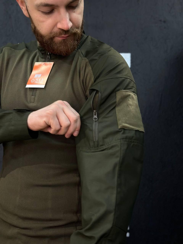 Тактичний Військовий Убакс Олива 4.5.0 Покращений Olive Under Body Armor Combat Shirt
