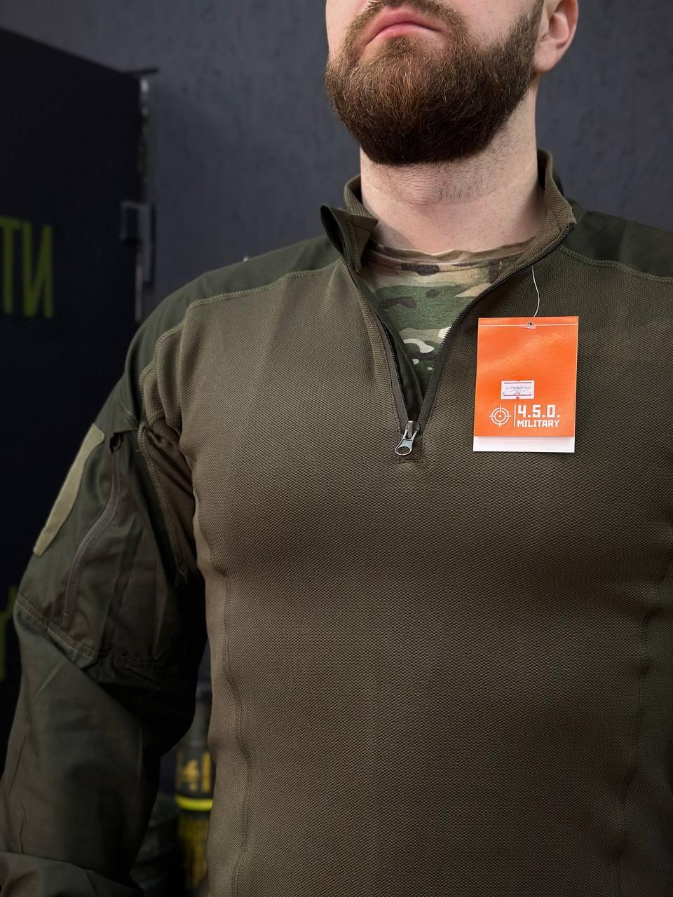 Тактичний Військовий Убакс Олива 4.5.0 Покращений Olive Under Body Armor Combat Shirt