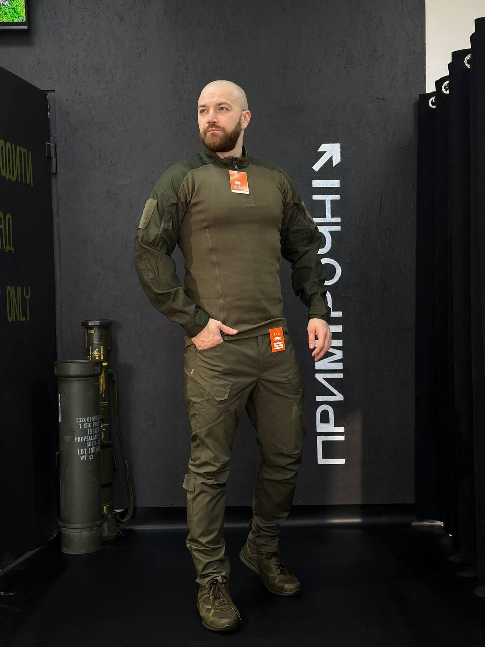 Тактичний Військовий Комплект Олива Ягуар 4.5.0. Jaguar Olive Убакс +Штани Under Body Armor Combat Shirt