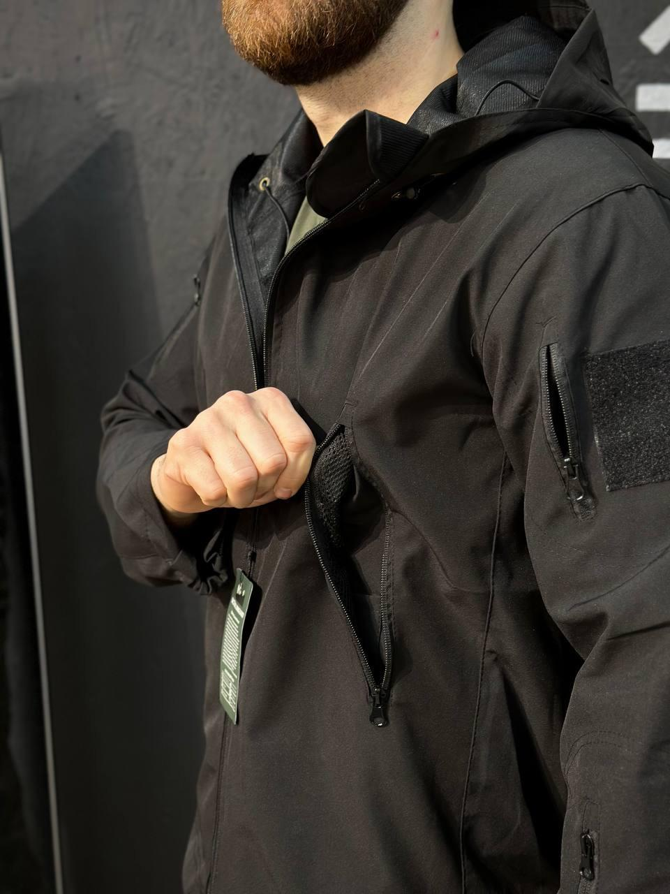 Полегшений Костюм Vanguard чорний SoftShell Без утеплення