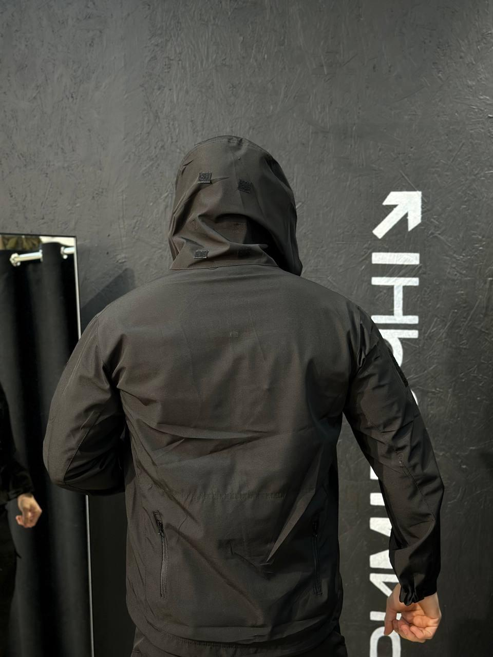 Полегшений Костюм Vanguard чорний SoftShell Без утеплення