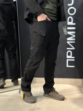 Полегшений Костюм Vanguard чорний SoftShell Без утеплення