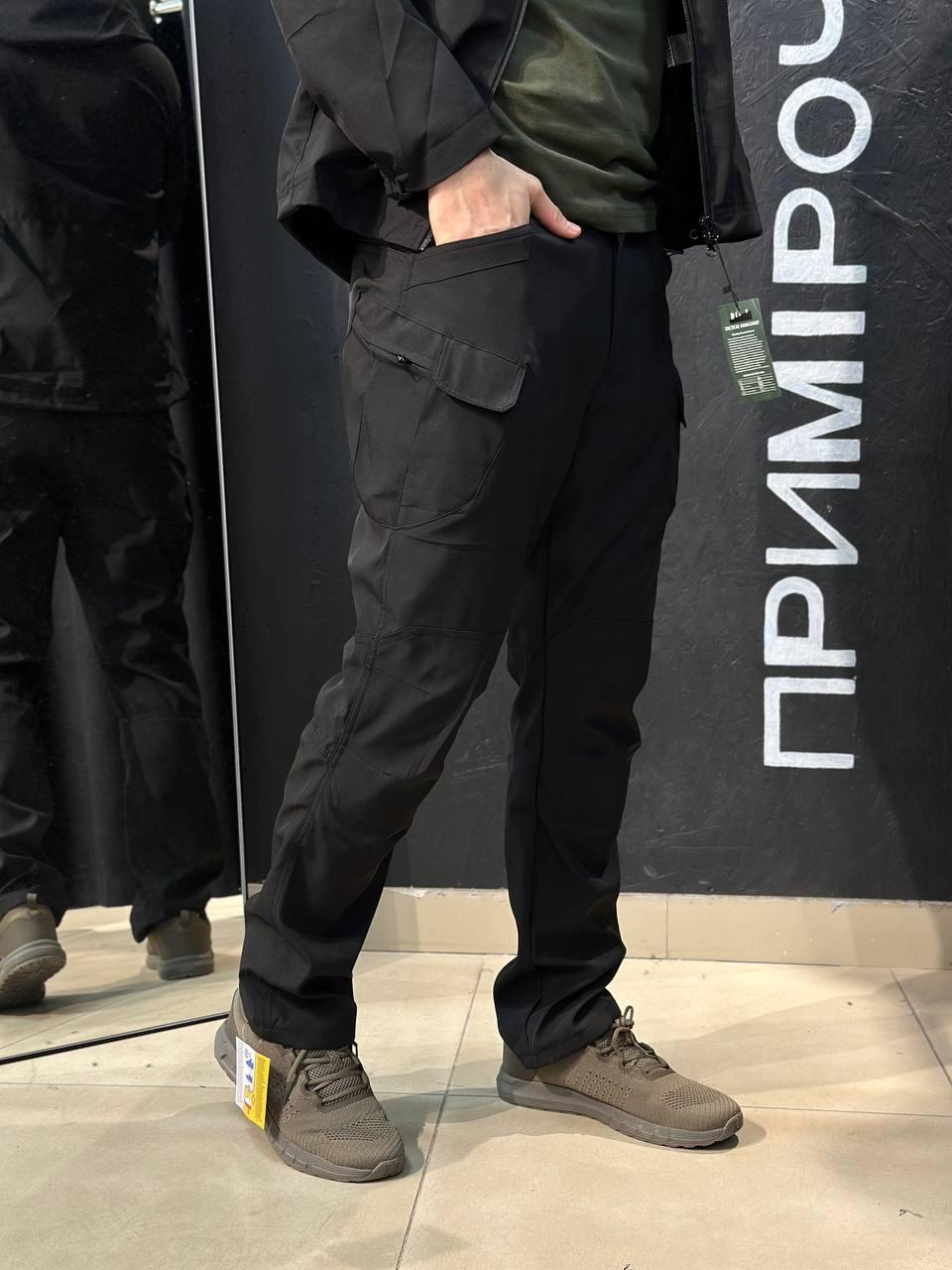 Полегшений Костюм Vanguard чорний SoftShell Без утеплення