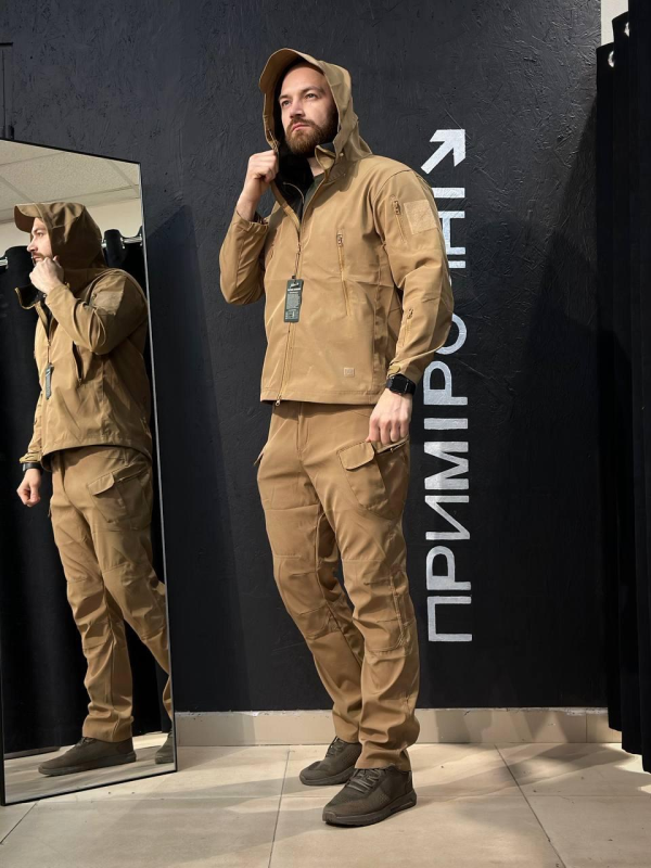Полегшений Костюм Vanguard койот SoftShell Без утеплення