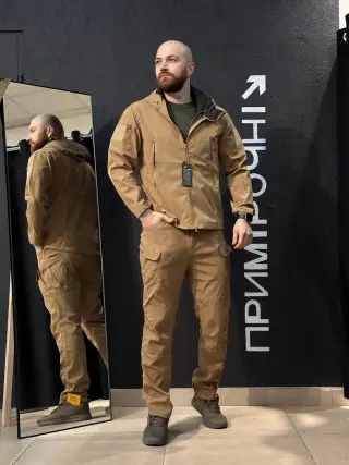 Полегшений Костюм Vanguard койот SoftShell Без утеплення