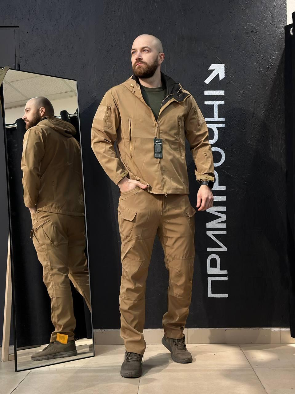 Полегшений Костюм Vanguard койот SoftShell Без утеплення