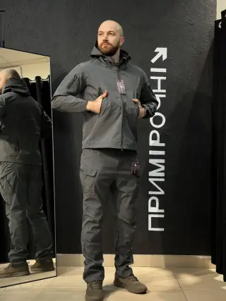 Полегшений Костюм Vanguard сірий SoftShell Без утеплення