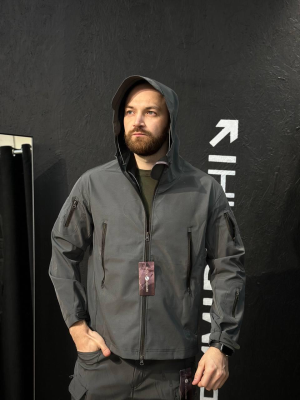Полегшений Костюм Vanguard сірий SoftShell Без утеплення