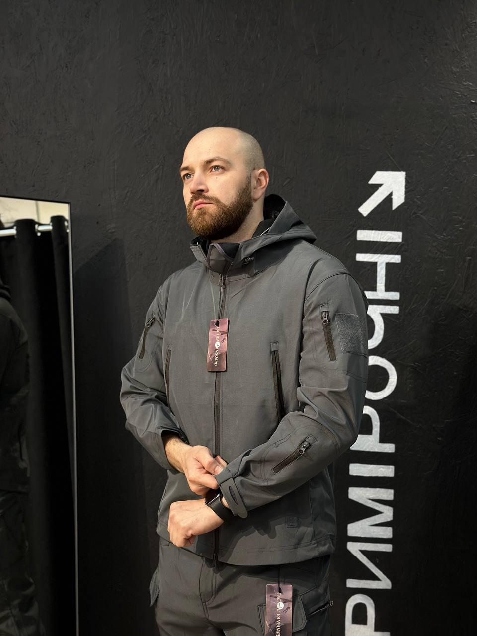 Полегшений Костюм Vanguard сірий SoftShell Без утеплення