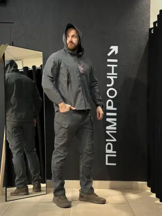 Полегшений Костюм Vanguard сірий SoftShell Без утеплення