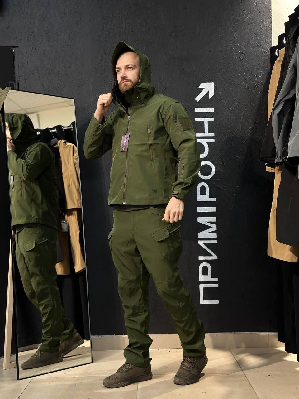 Полегшений Костюм Vanguard Олива SoftShell Без утеплення