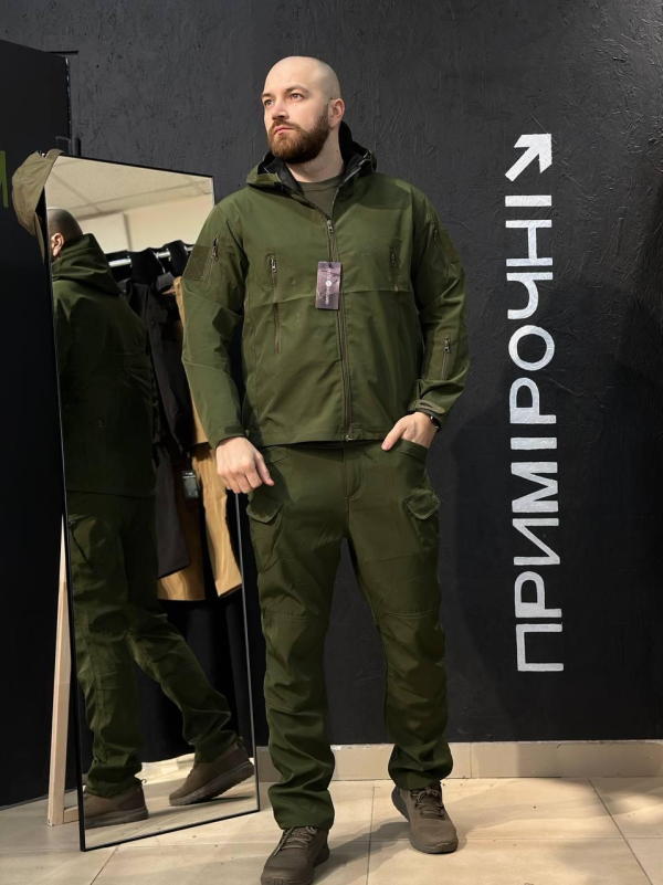 Полегшений Костюм Vanguard Олива SoftShell Без утеплення