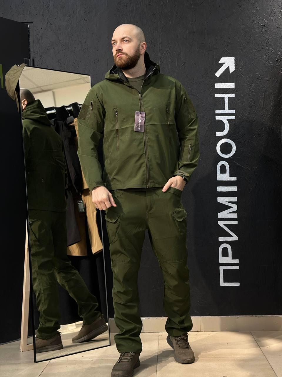 Полегшений Костюм Vanguard Олива SoftShell Без утеплення