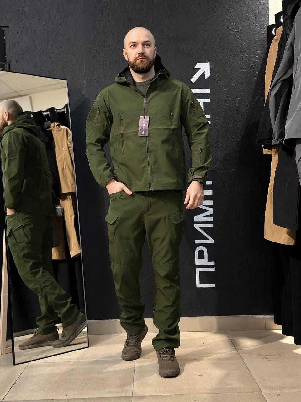 Полегшений Костюм Vanguard Олива SoftShell Без утеплення