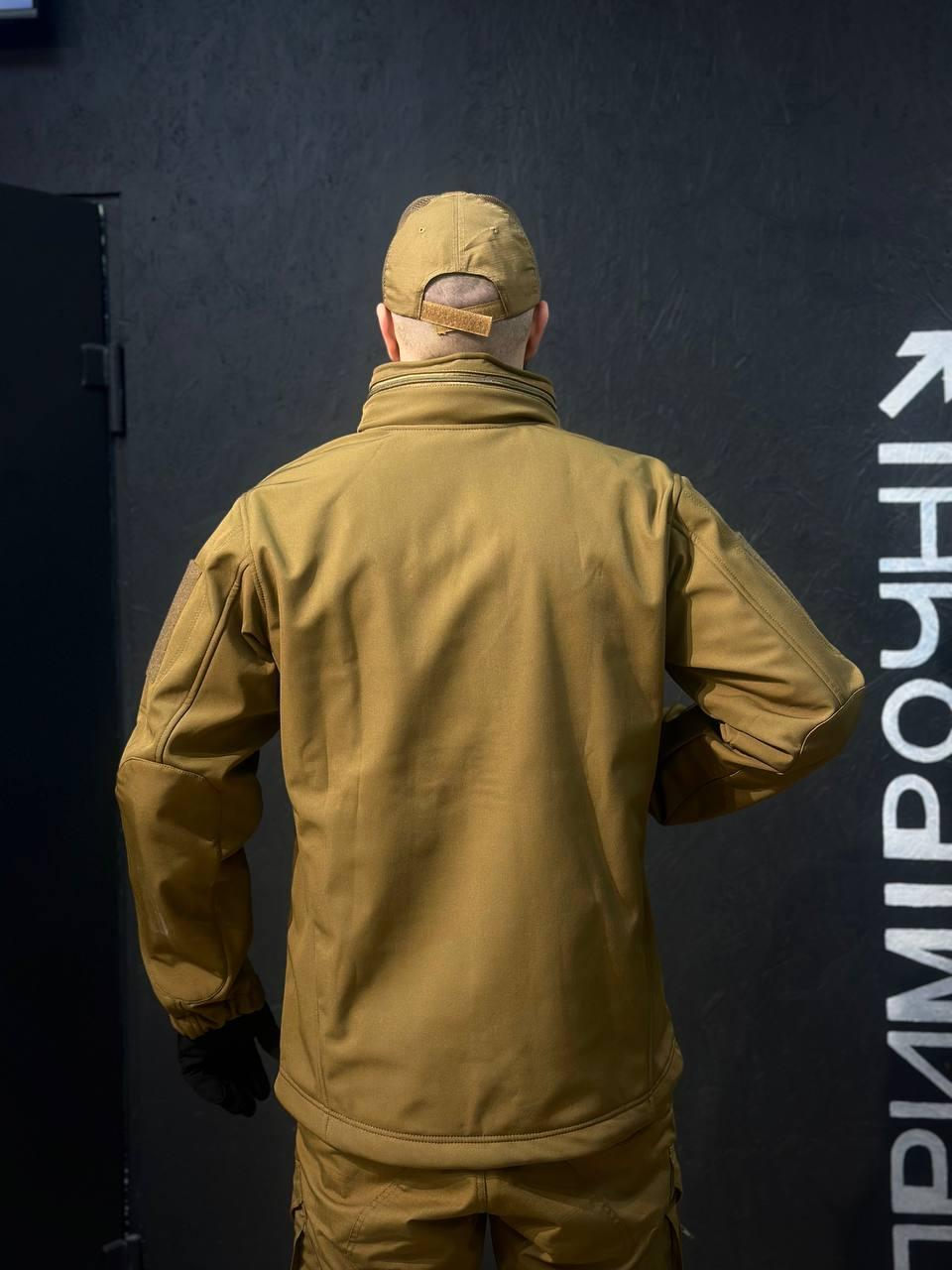 Тактична Куркта койот Soft Shell Patriot 2.0 Coyote Прихований Капюшон