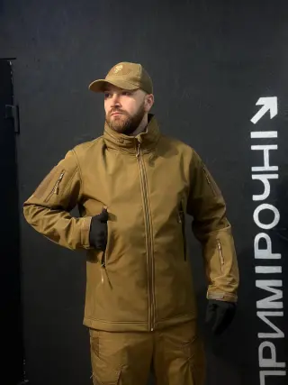 Тактична Куркта койот Soft Shell Patriot 2.0 Coyote Прихований Капюшон