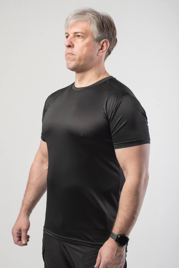 Футболка джерсі сітка Чорна Military Black