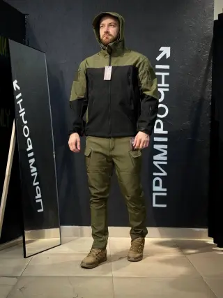 Штани Олива Soft Shell софтшел на флісі