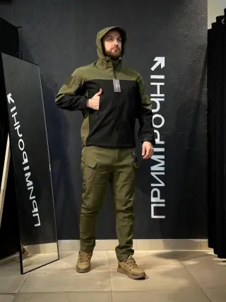 Штани Олива Soft Shell софтшел на флісі