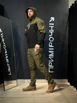 Штани Олива Soft Shell софтшел на флісі