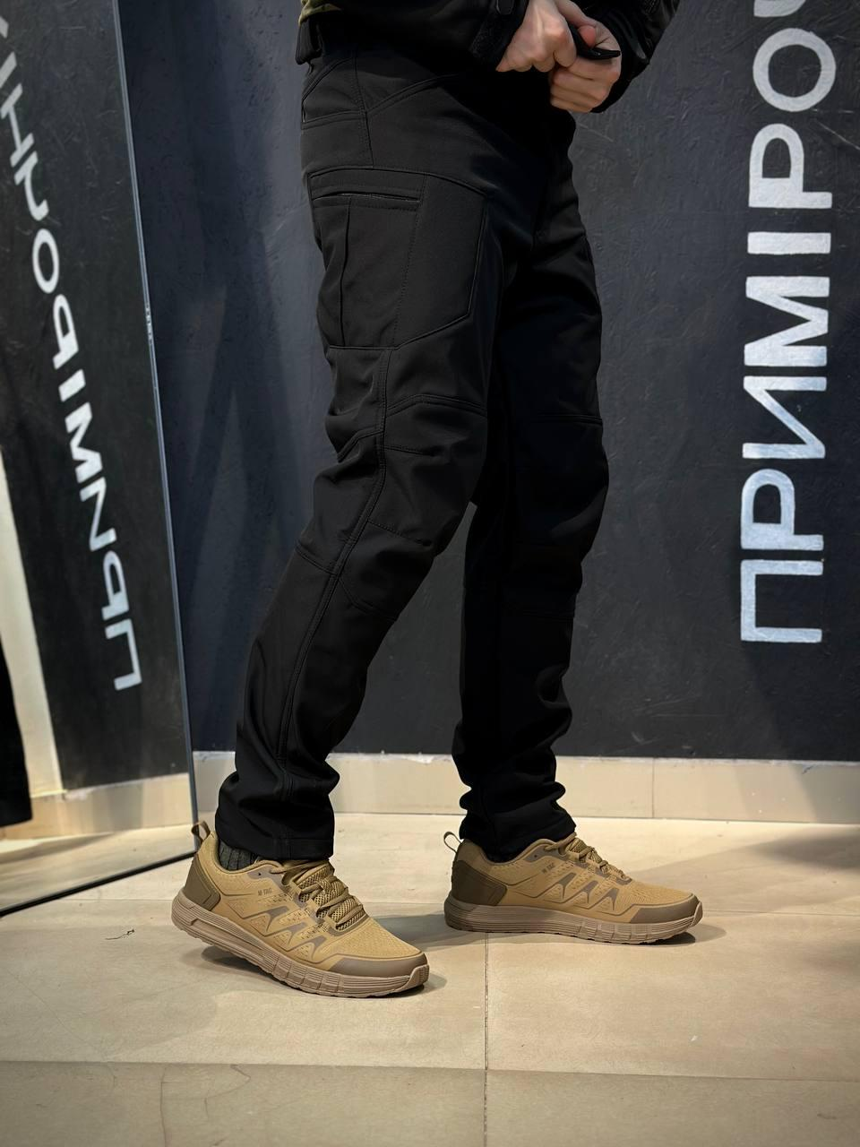 Тактичні Штани Посилені Soft Shell Чорні Black