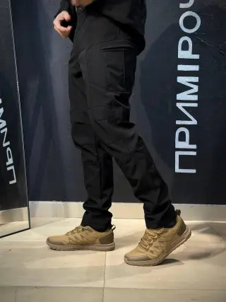 Тактичні Штани Посилені Soft Shell Чорні Black