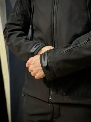 Костюм Тактичний Посилений Soft Shell Чорний Black Знімний капюшон