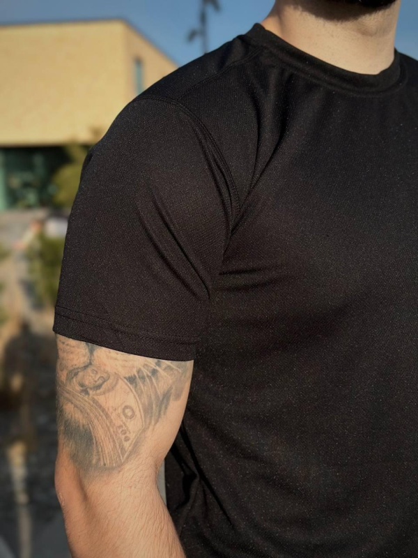 Футболка чорна Х/Б Military Бавовна Black
