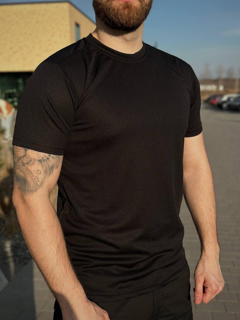 Футболка чорна Х/Б Military Бавовна Black