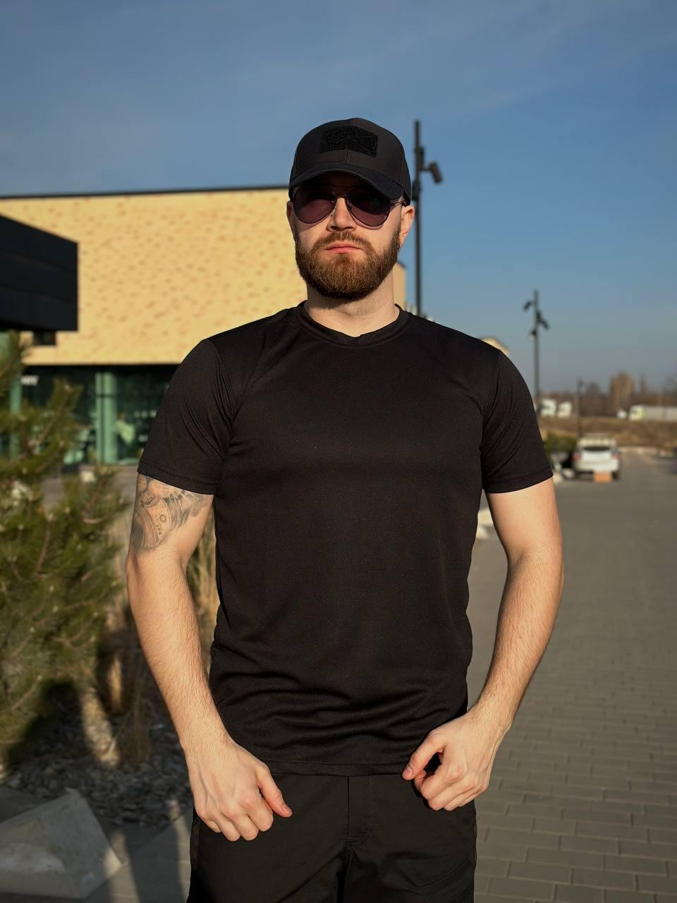 Футболка чорна Х/Б Military Бавовна Black