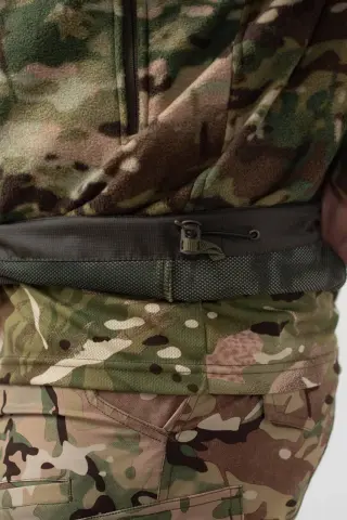 Тактична Куртка мультикам мікрофліс з Капюшоном Military MTP