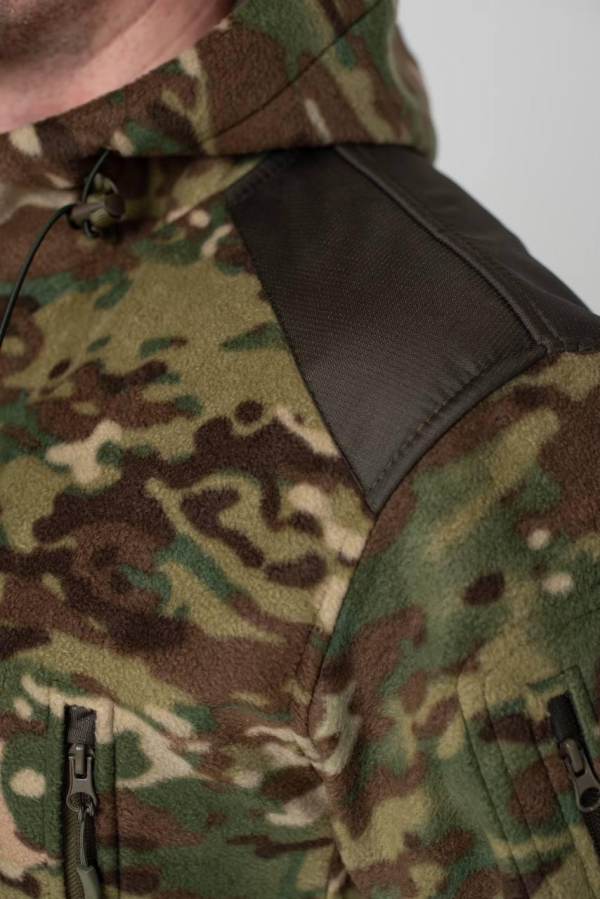 Тактична Куртка мультикам мікрофліс з Капюшоном Military MTP