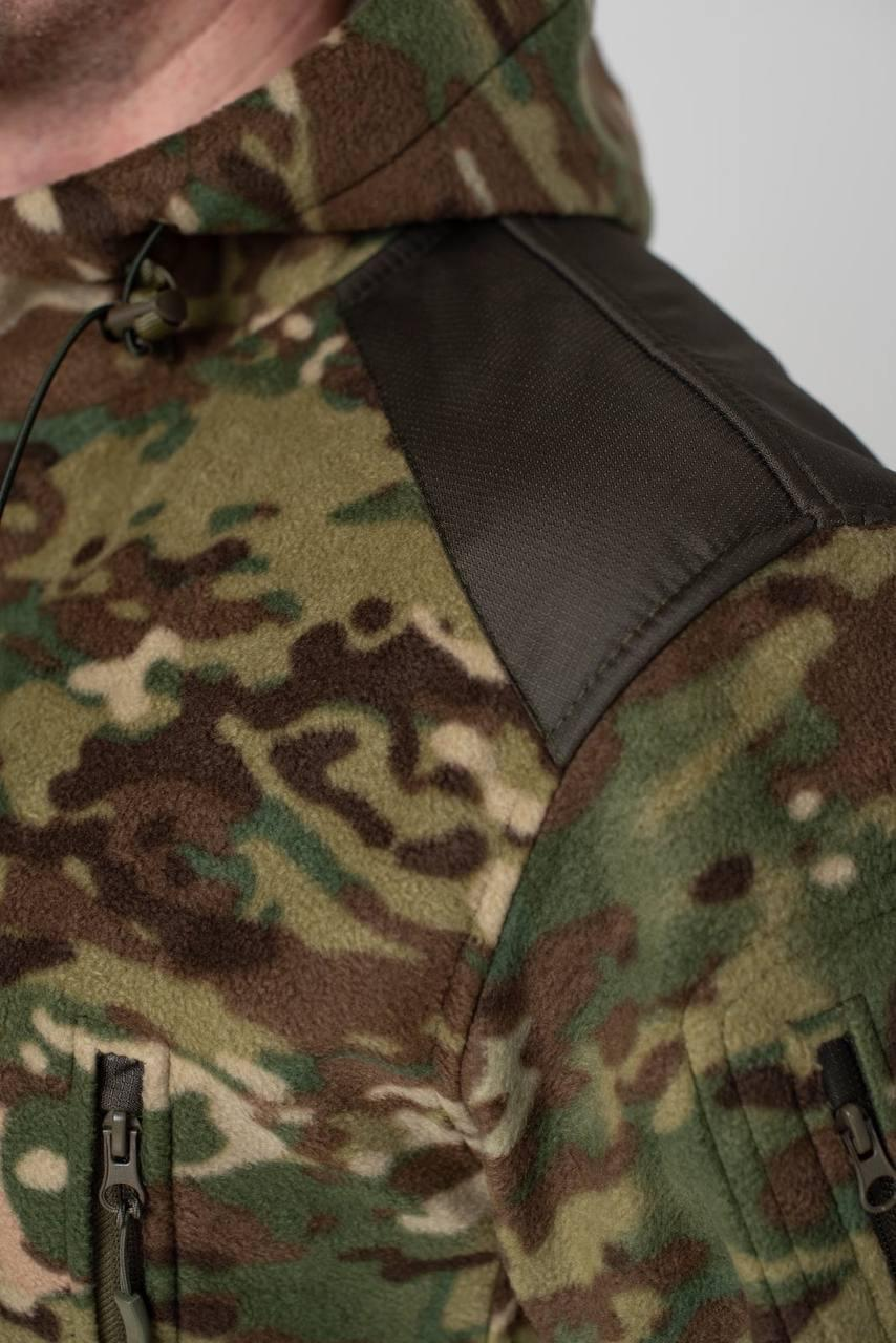Тактична Куртка мультикам мікрофліс з Капюшоном Military MTP
