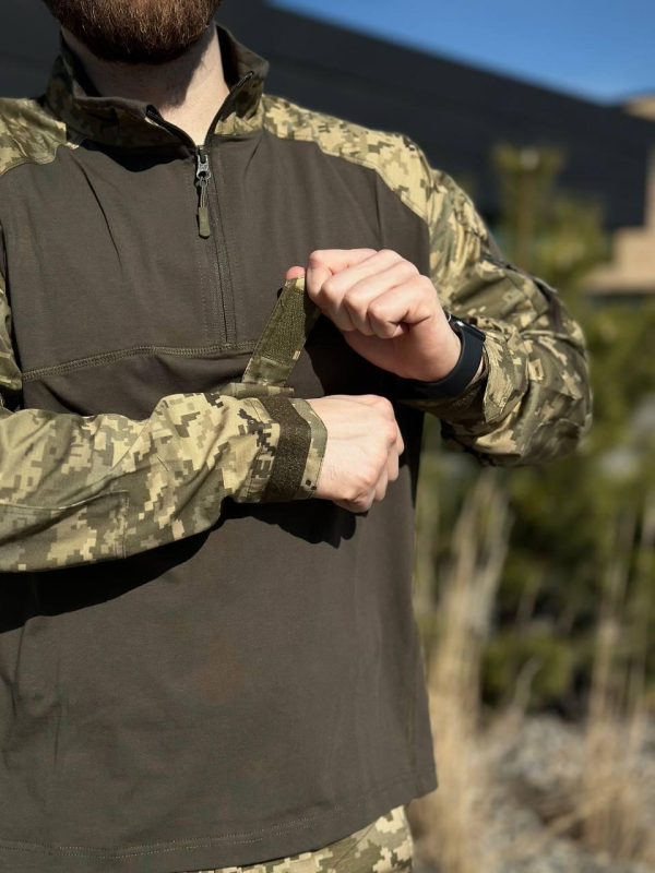 Військовий Комплект DE LUX Піксель TWILL 3 в 1 mm14 Убакс + Штани + Легка Куртка Military