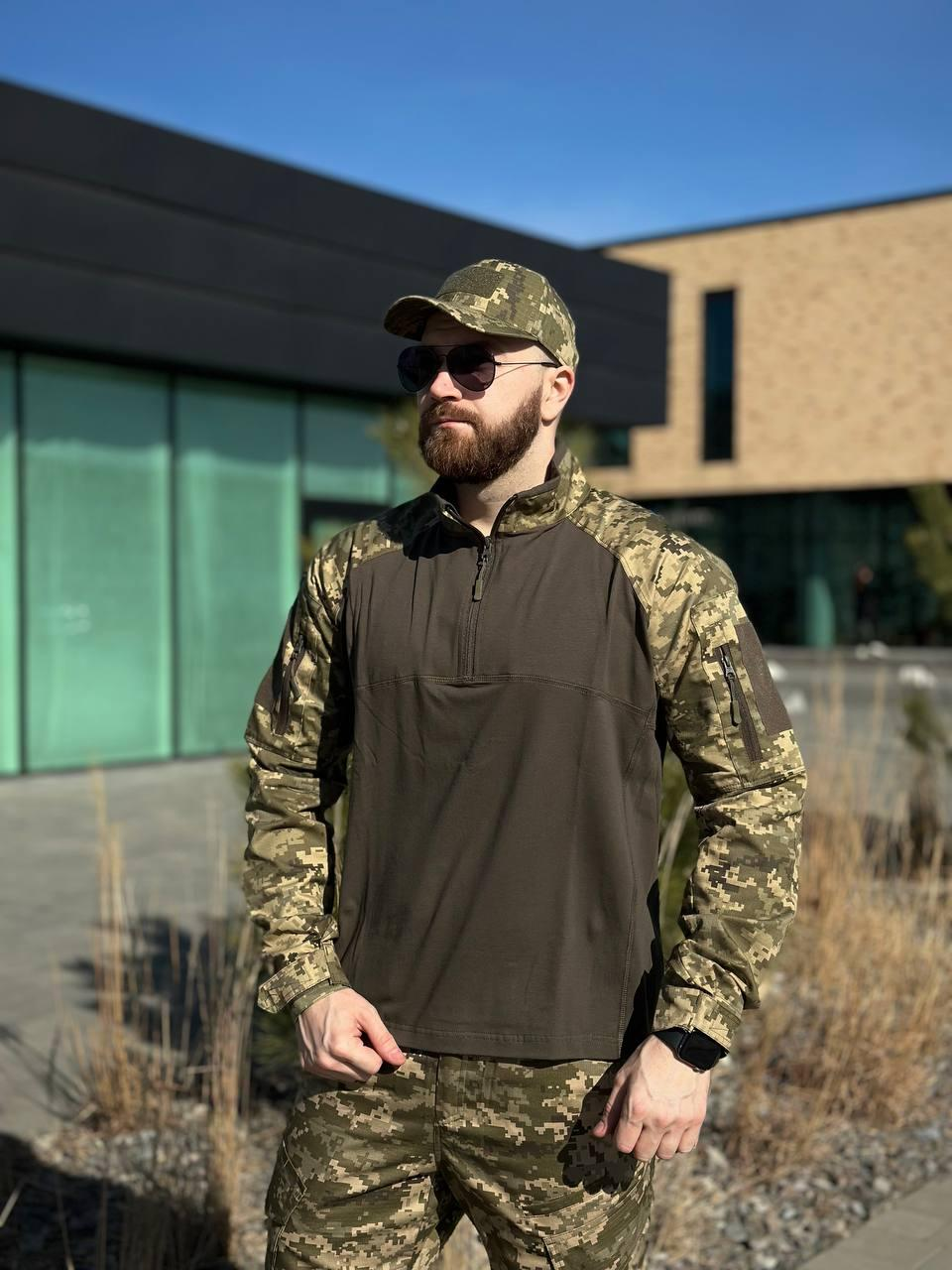 Військовий Комплект DE LUX Піксель TWILL 3 в 1 mm14 Убакс + Штани + Легка Куртка Military