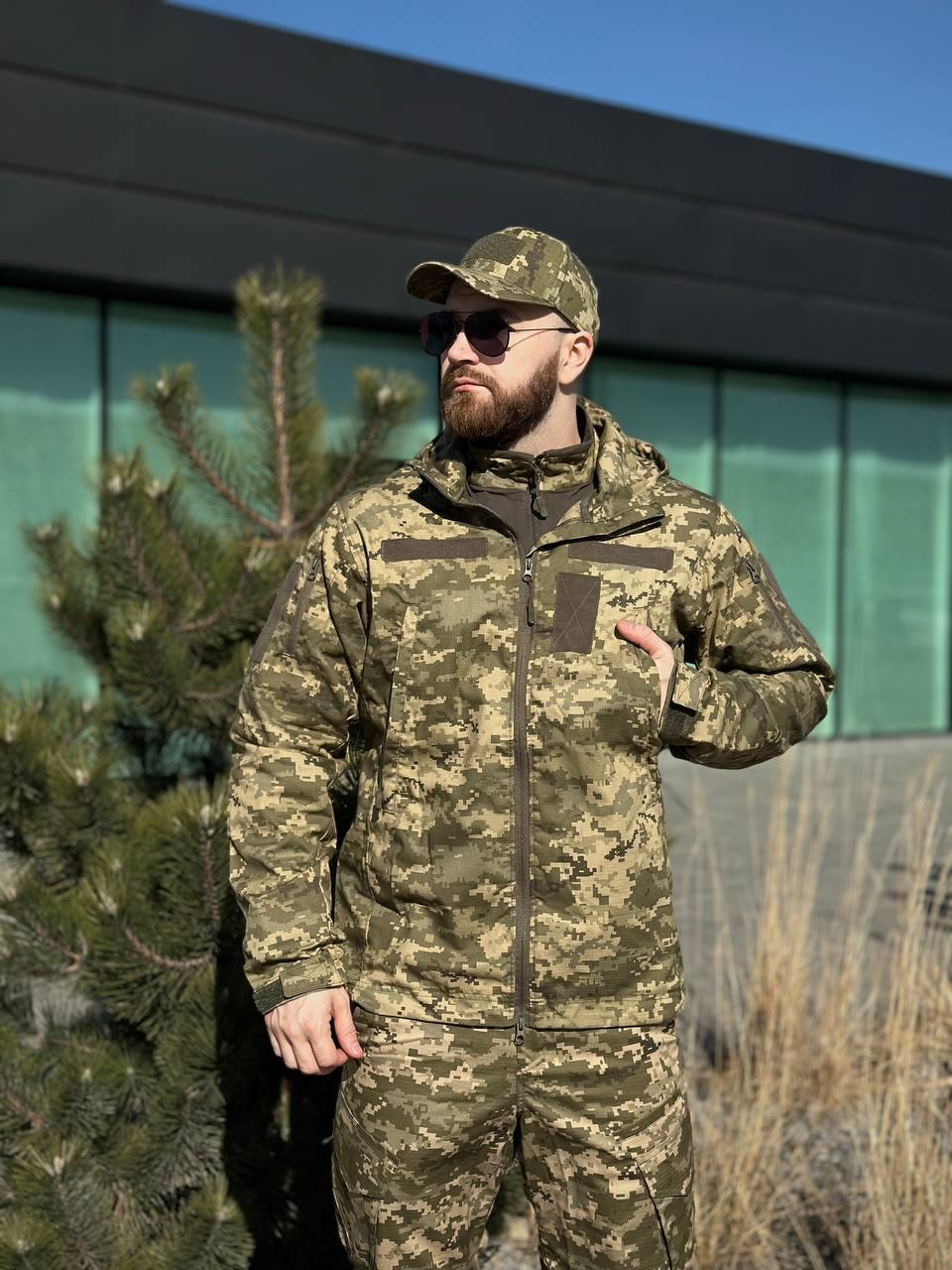 Військовий Комплект DE LUX Піксель TWILL 3 в 1 mm14 Убакс + Штани + Легка Куртка Military