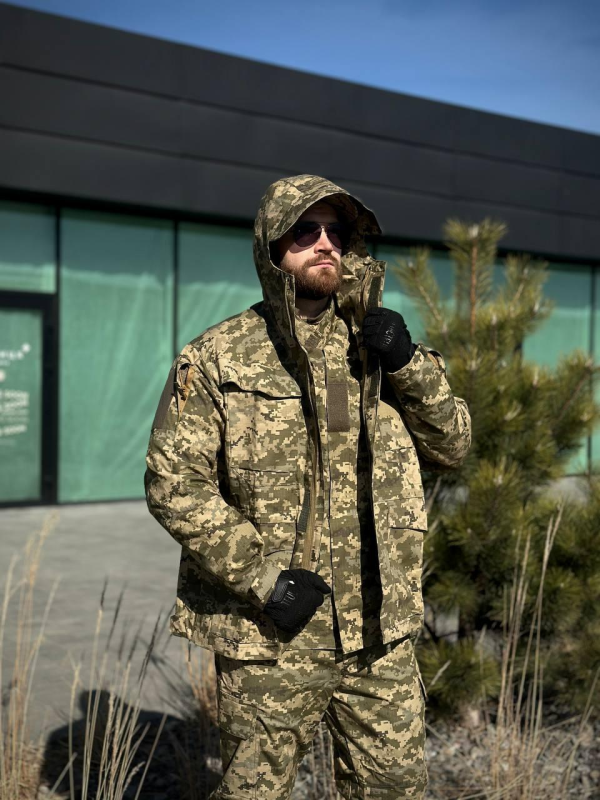 Комплект 3 в 1 Тактичний статутний костюм+ Убакс CoolPass ЗСУ Піксель мм14 Military + Полегшена парка Піксель