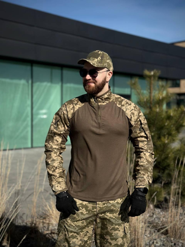 Комплект 3 в 1 Тактичний статутний костюм+ Убакс CoolPass ЗСУ Піксель мм14 Military + Полегшена парка Піксель