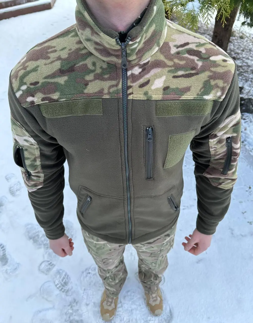 Флісова кофта хакі + мультикам
