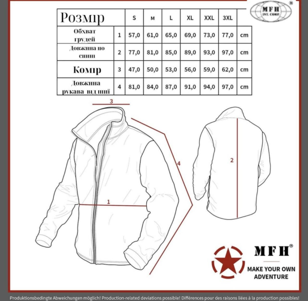 Куртка легка MFH SoftShell GEN III Level 5 Olive