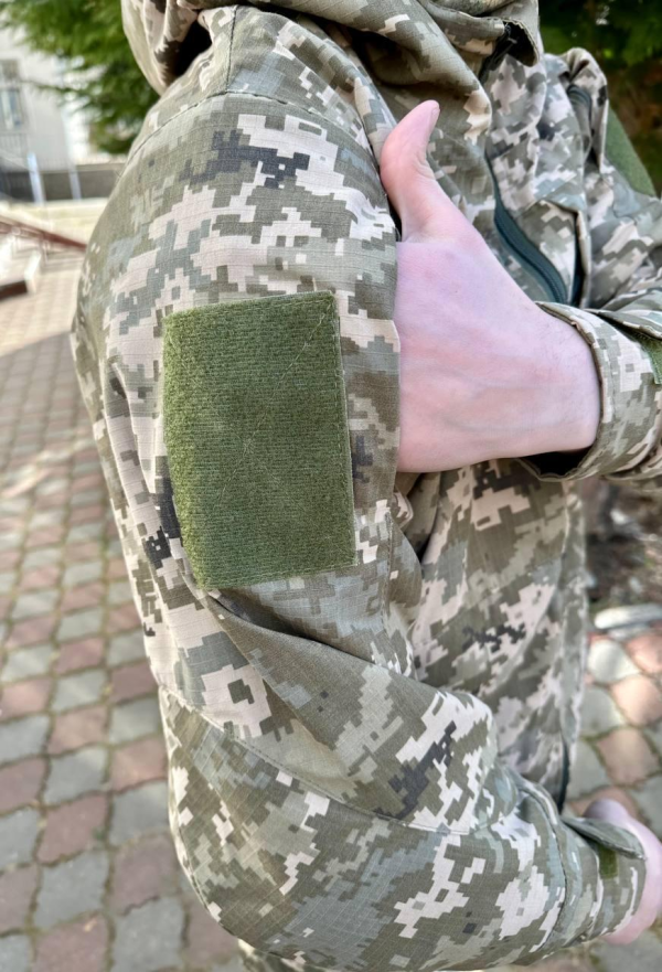Куртка піксель ріпстоп на флісі